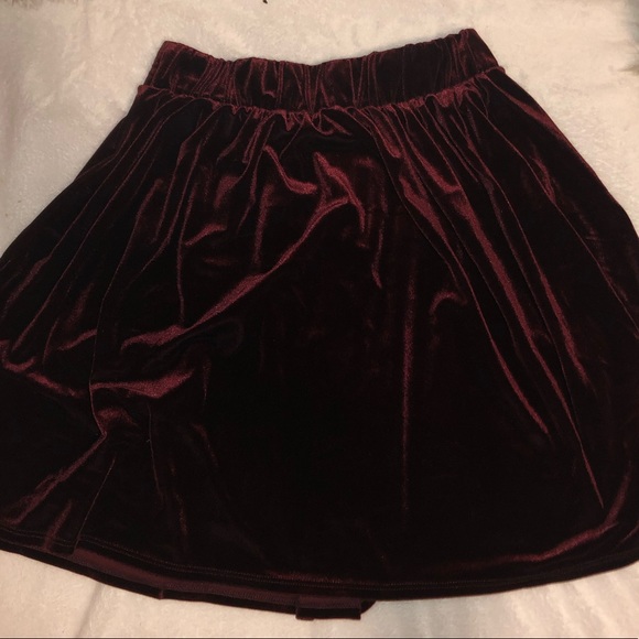 red velvet skater skirt elastic xs garage - Picture 4 of 6